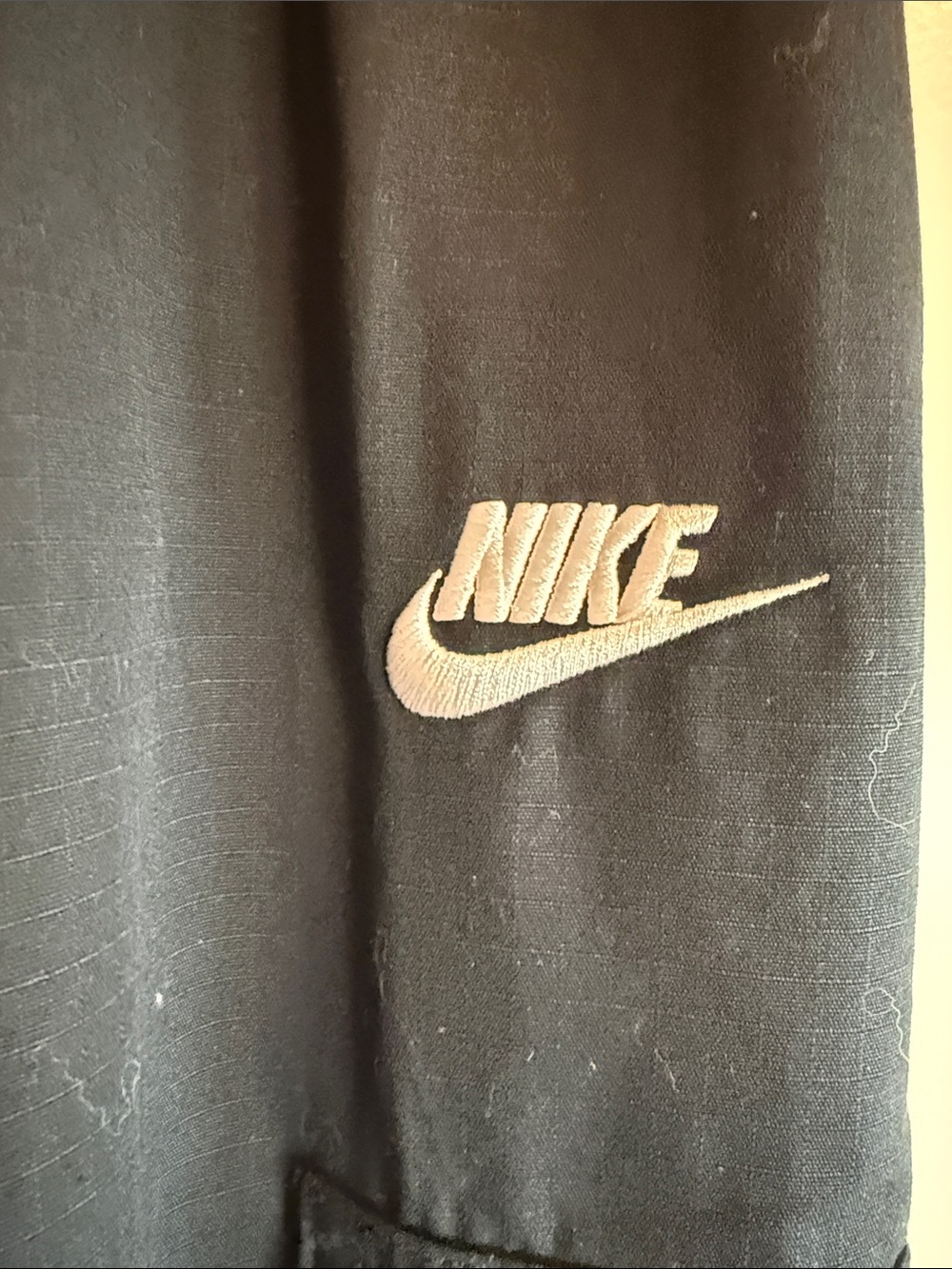 Nike Black Men's Cargo Pants with White Swoosh - Picture 4 of 7